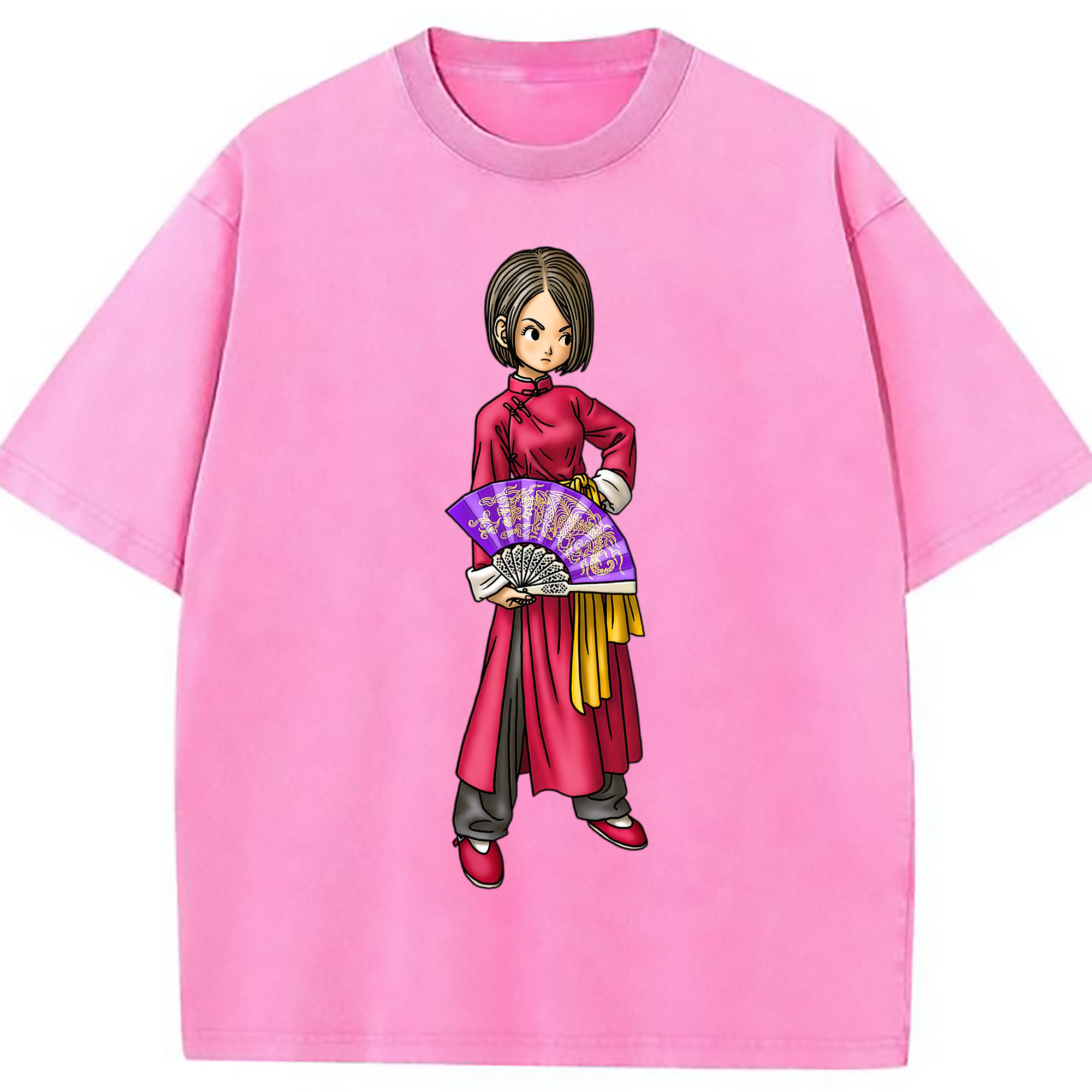 （画像用） ドラゴンクエスト Doragon Kuesuto Dragon Quest 綿100% ヴィンテージ風 半袖Tシャツ（フロントプリント）
